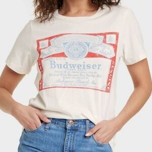 Women's Budweiser Short Sleeve Graphic T-Shirt White Size XS